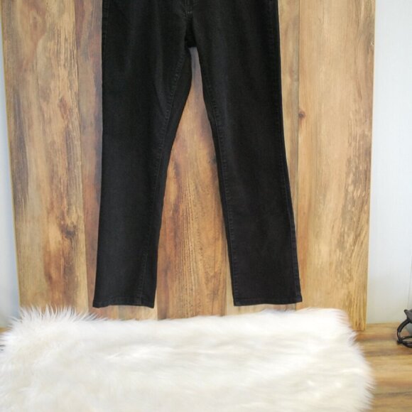 Levis 505 Straight Womens Black Jeans Size 28 (6S) - Picture 5 of 7